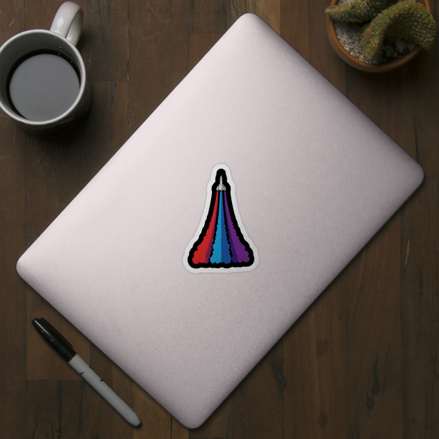 Colorful Space Shuttle Minimalist Design by Designed By Marty